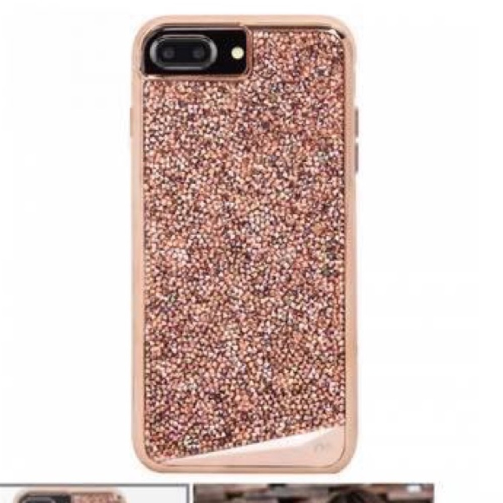 🚫SOLD🚫 Rose gold Bling iPhone plus casemate case